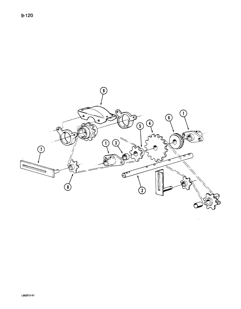 Схема запчастей Case IH 6200 - (9-120) - GRAIN DRIVE (09) - CHASSIS/ATTACHMENTS