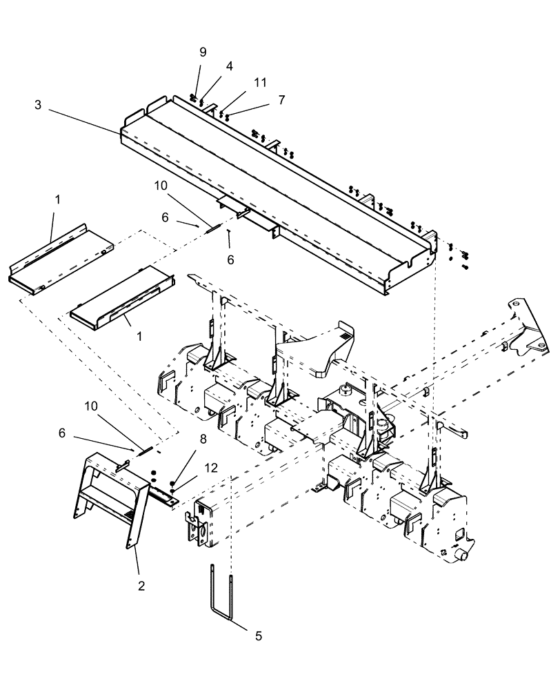 Схема запчастей Case IH 1250 - (80.150.02[01]) - BULK FILL - PLATFORM - 24 ROW BSN Y9S007001 (80) - CROP STORAGE/UNLOADING