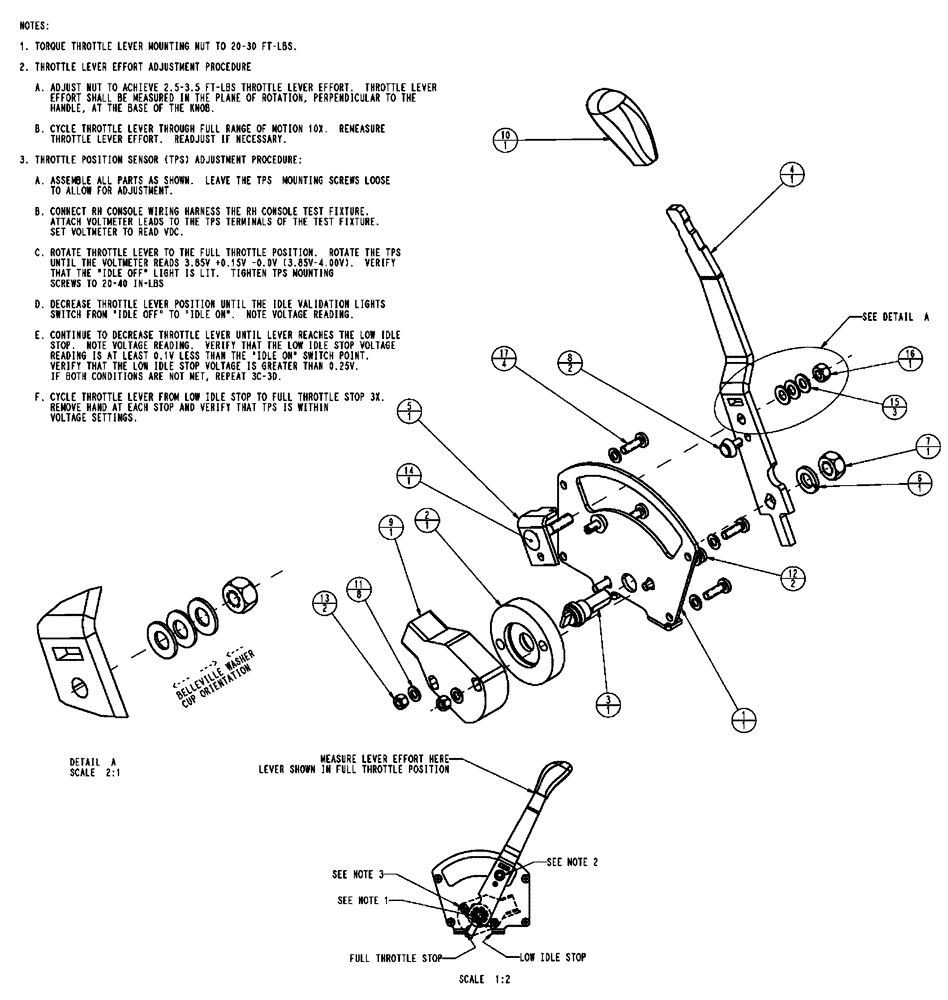 Схема запчастей Case IH SPX4410 - (01-024) - CONSOLE THROTTLE ASSEMBLY Cab Interior