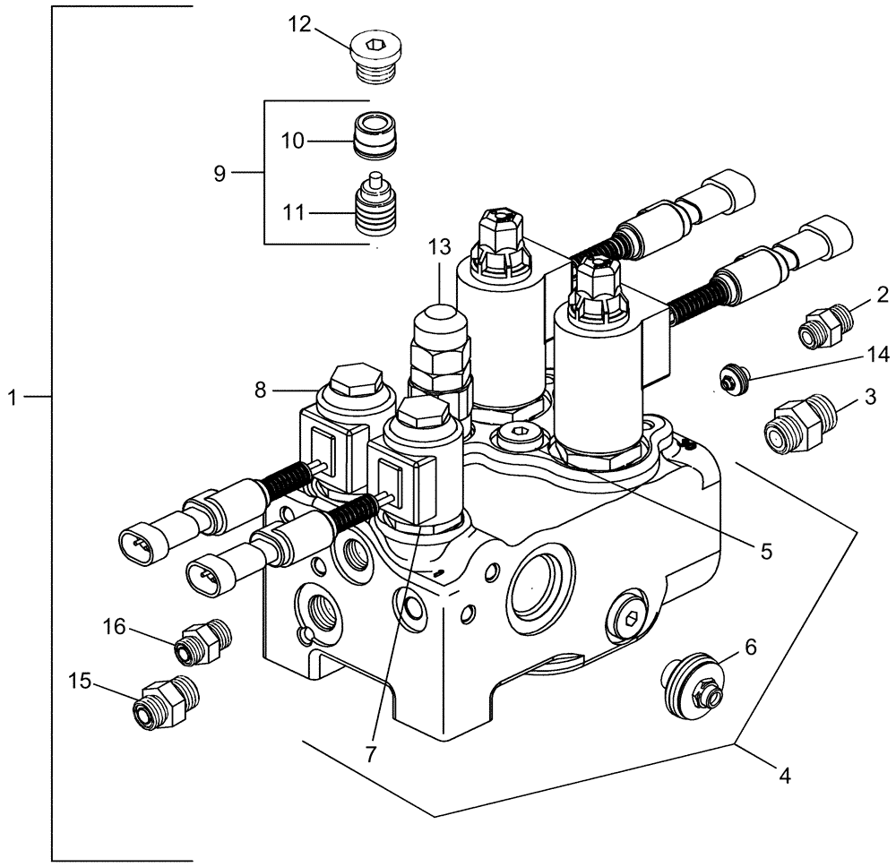 Схема запчастей Case IH MX230 - (05-16) - VALVE ASSY - SUSPENDED MFD AXLE, BSN JAZ135174 (05) - STEERING