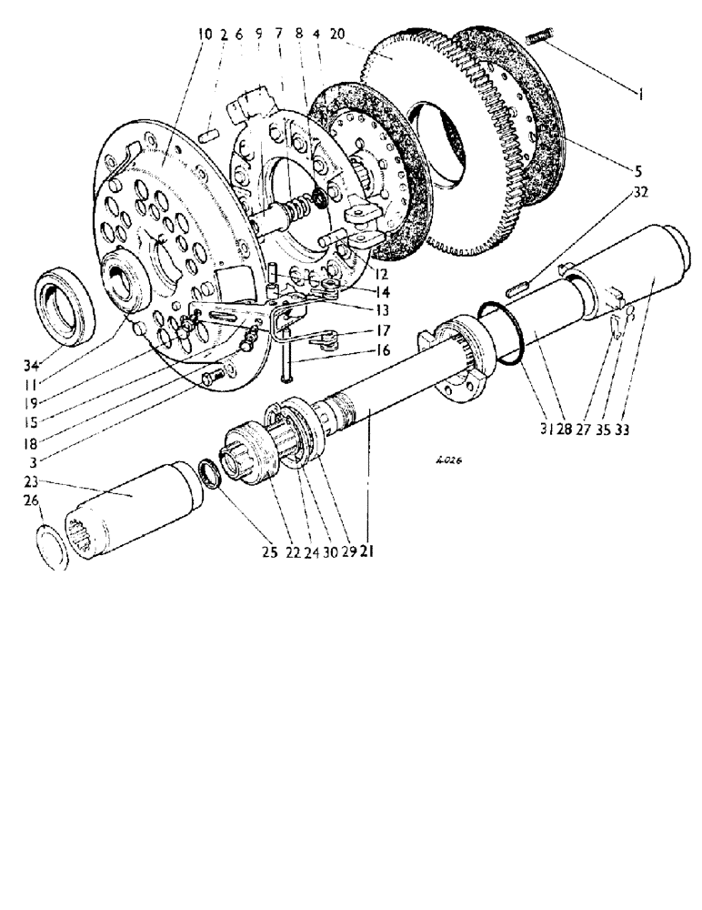 Схема запчастей Case IH 880A - (023A) - DOUBLE CLUTCH, LAYCOCK, 880/A, LIVEDRIVE (03.1) - CLUTCH