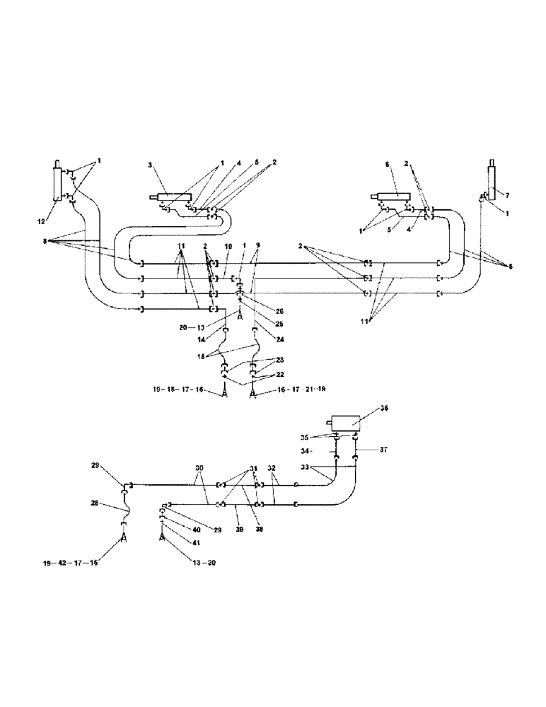 Схема запчастей Case IH 1030 - (3-2[01]) - HYDRAULICS TABLE (35) - HYDRAULIC SYSTEMS