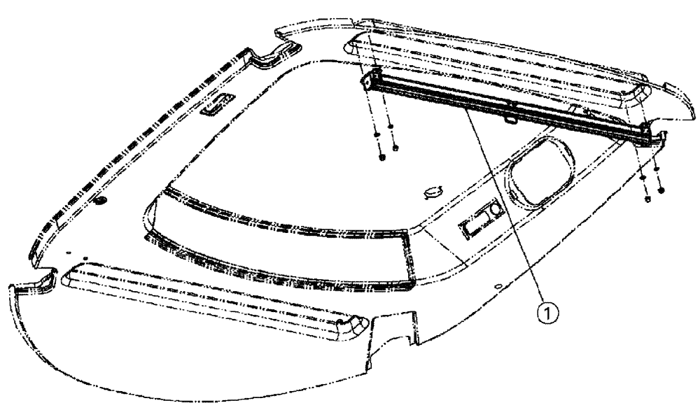 Схема запчастей Case IH SPX4260 - (01-006) - BLIND ASSEMBLY, REAR SCISSOR Cab Interior