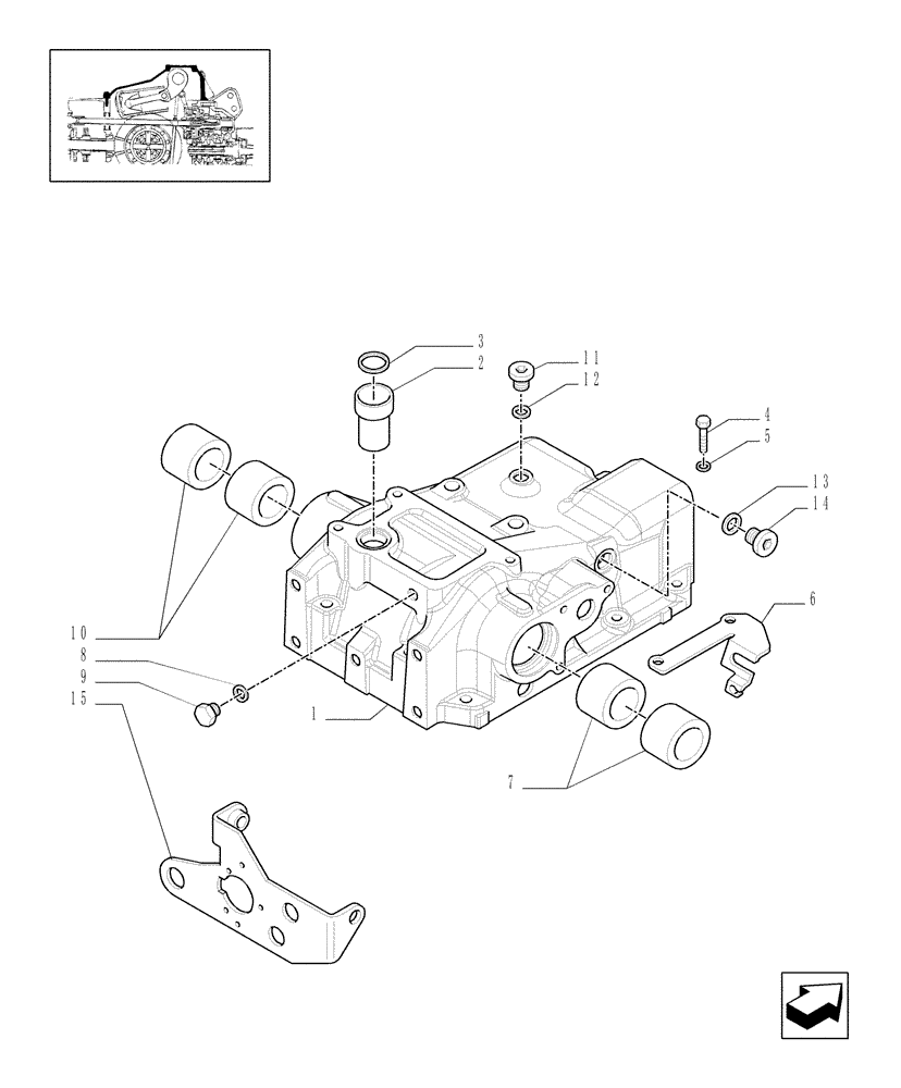 Схема запчастей Case IH MXU100 - (1.82.0[01]) - LIFTER, HOUSING AND COVERS (07) - HYDRAULIC SYSTEM