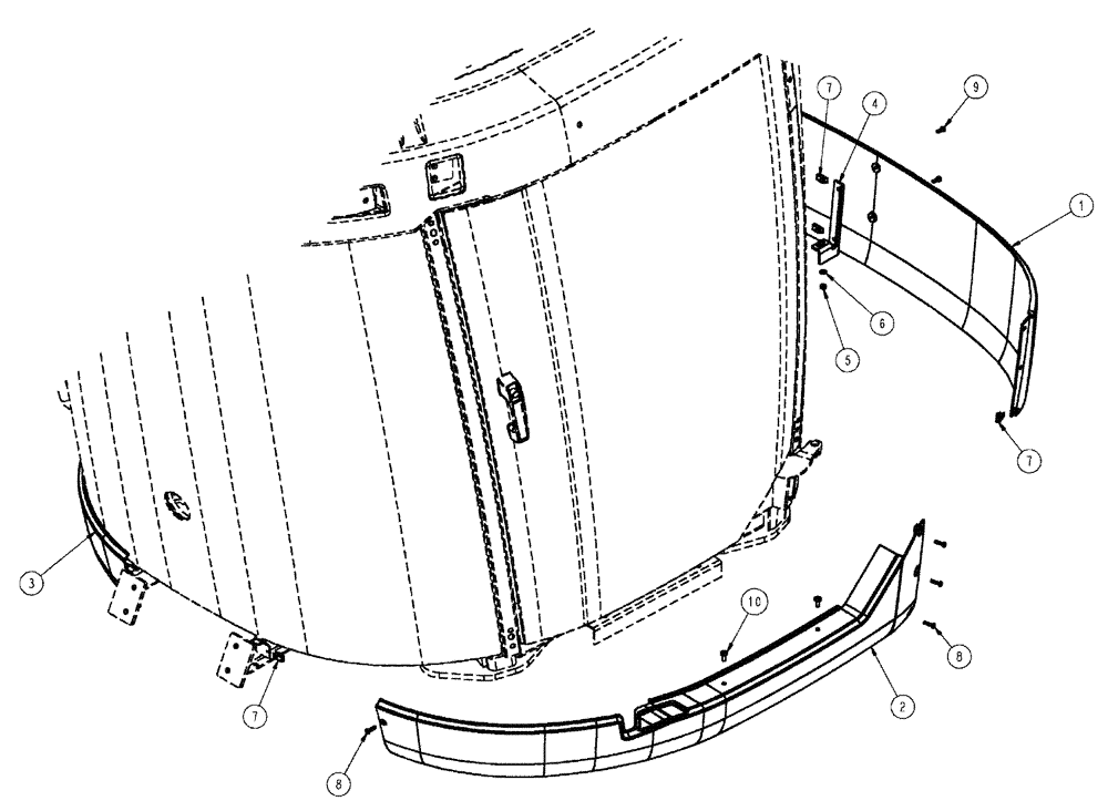 Схема запчастей Case IH FLX3010 - (01-005) - CAB SKIRT GROUP (10) - CAB