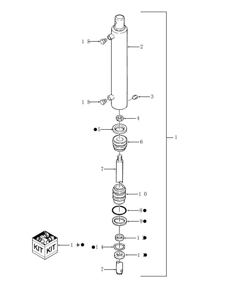 Схема запчастей Case IH DCX101 - (35.100.01[01]) - HYDRAULIC CYLINDER, LIFT, MASTER, PRIOR TO PIN HCA0006156 (STEEL ROLLS) OR HCA0006052 (RUBBER ROLLS) (35) - HYDRAULIC SYSTEMS