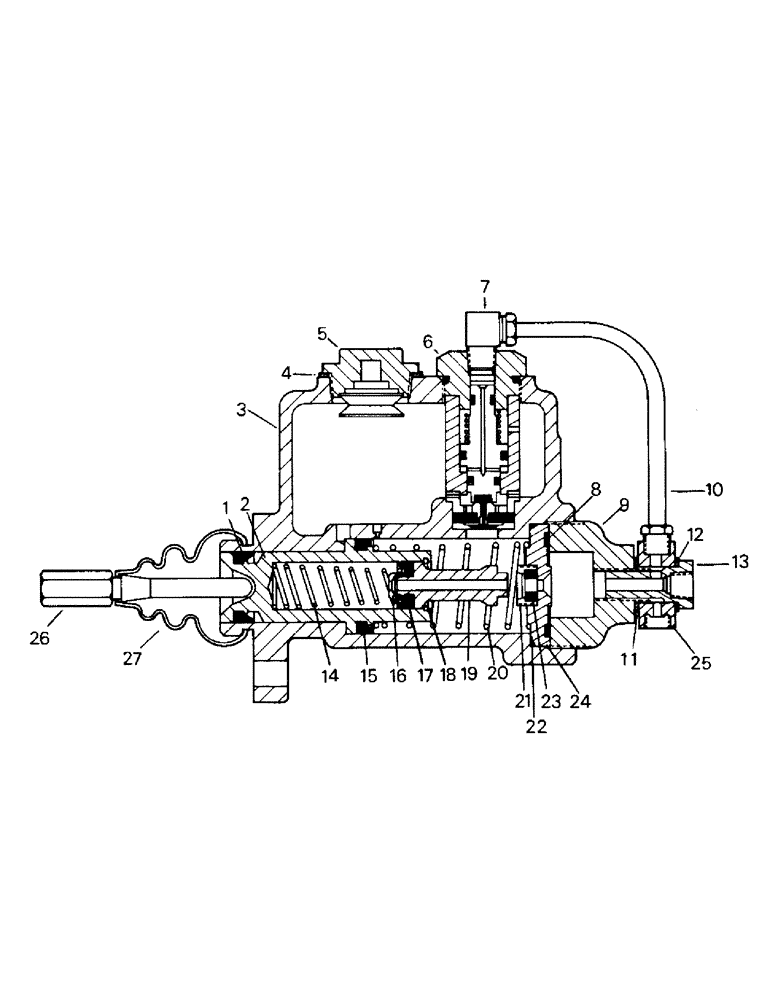 Схема запчастей Case IH PTA270 - (05-7) - MASTER CYLINDER, WITH CALIPER STYLE BRAKES, AFTER FEB 82 (5.1) - BRAKES