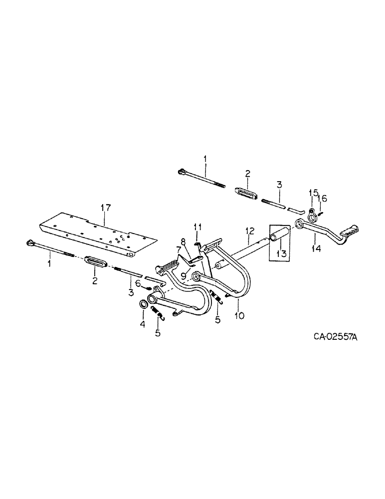 Схема запчастей Case IH 185 - (04-02) - BRAKES, TWO PEDAL BRAKE (5.1) - BRAKES