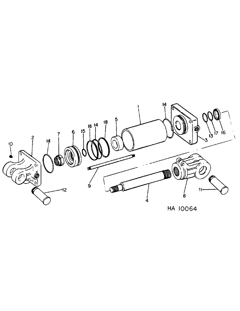 Схема запчастей Case IH 645 - (L-14) - HYDRAULIC CYLINDERS, HYDRAULIC CYLINDER, CROSS, 3.0 X 48 DOUBLE ACTING 