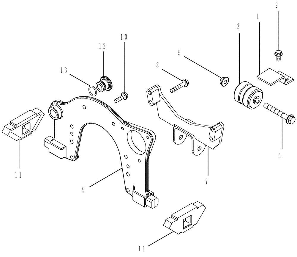 Схема запчастей Case IH MX215 - (02-07) - ENGINE MOUNTING - STANDARD AXLE (02) - ENGINE