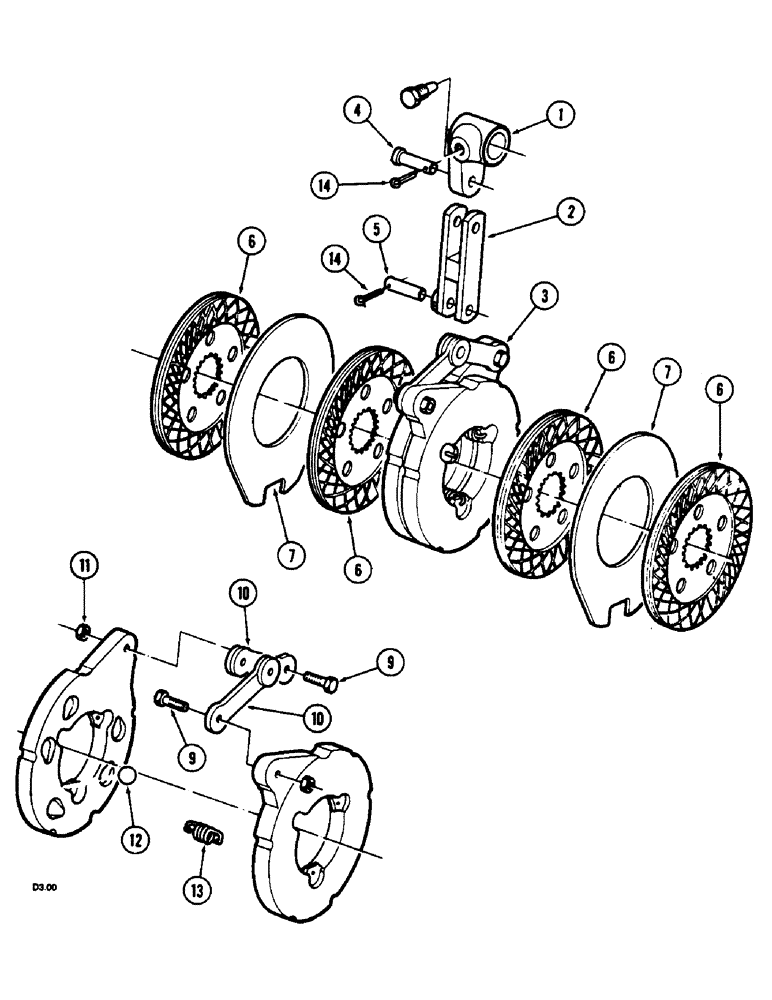 Схема запчастей Case IH 2150 - (7-02) - BRAKE ASSY. (07) - BRAKES