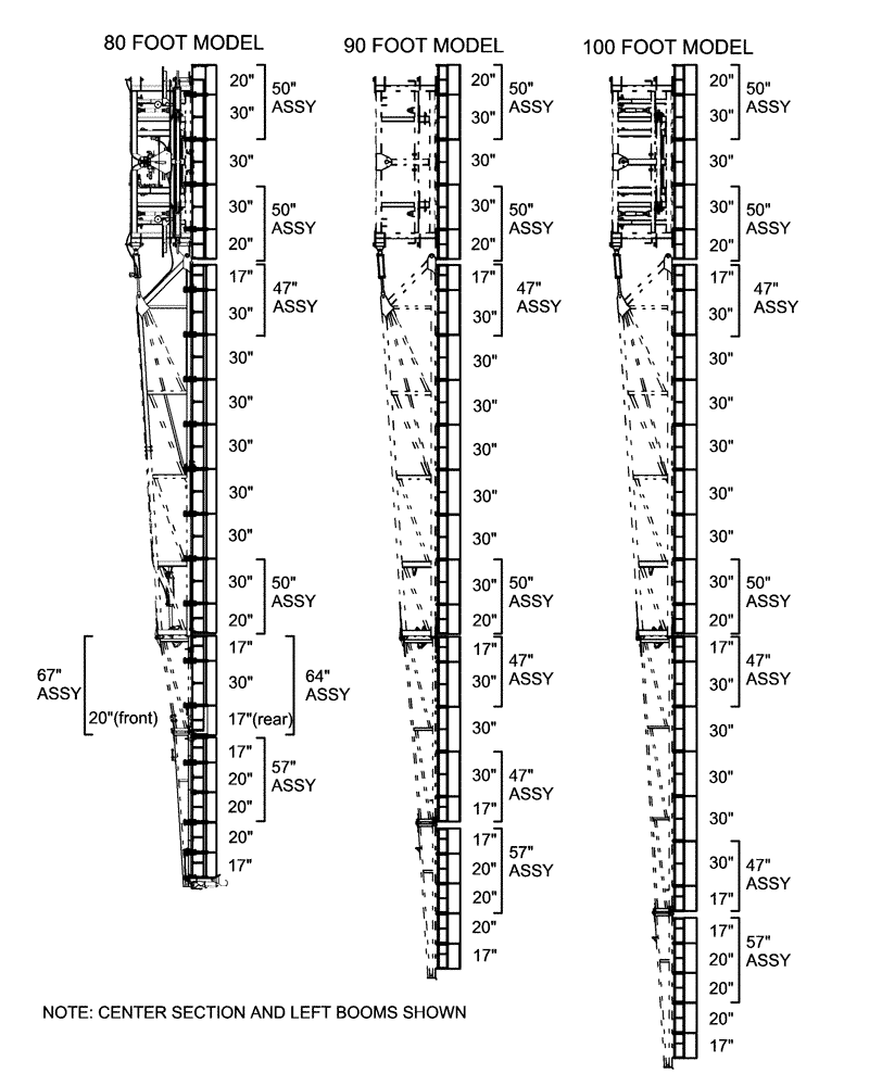 Схема запчастей Case IH 100 - (39.100.19) - SUSPENDED BOOM - WINDSCREEN LAYOUT (39) - FRAMES AND BALLASTING