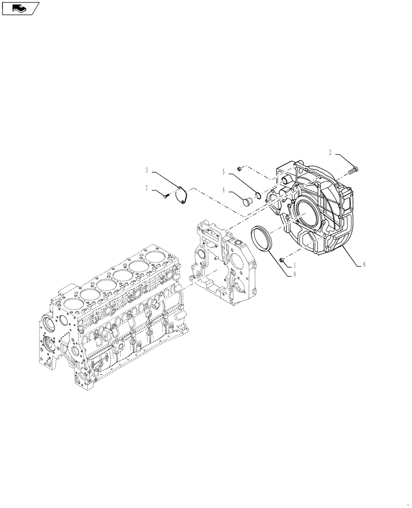 Схема запчастей Case IH 3230 - (10.103.01) - FLYWHEEL HOUSING (10) - ENGINE