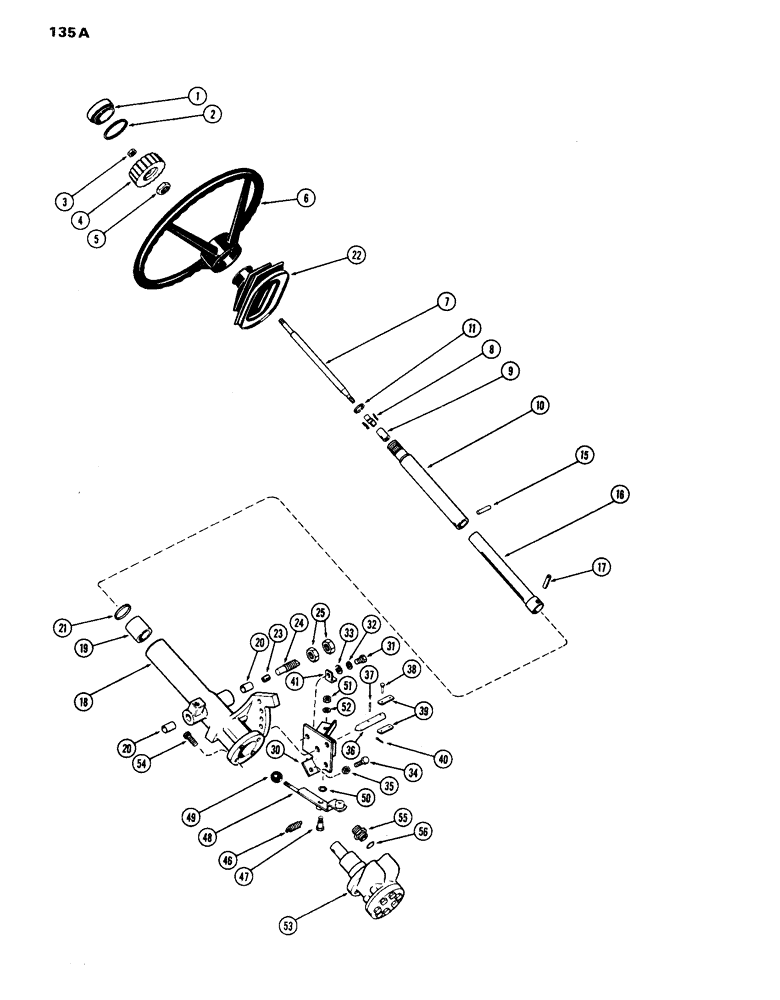 Схема запчастей Case IH 870 - (108) - ADJUSTABLE STEERING (05) - STEERING