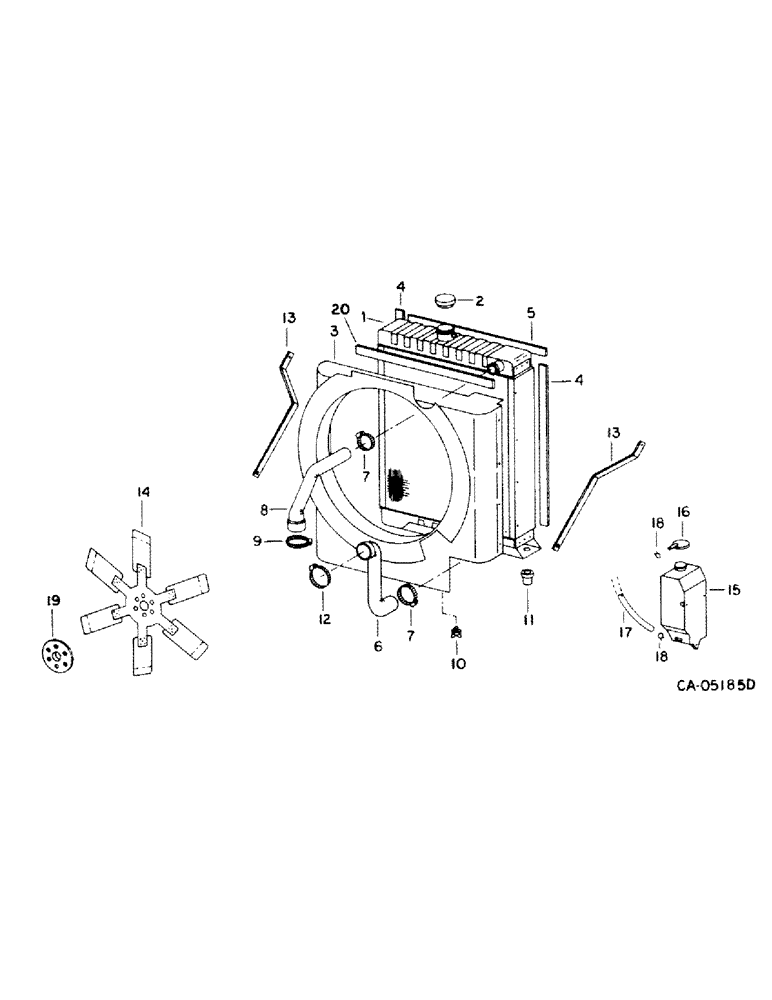 Схема запчастей Case IH 1440 - (06-05) - COOLING, RADIATOR AND CONNECTIONS Cooling