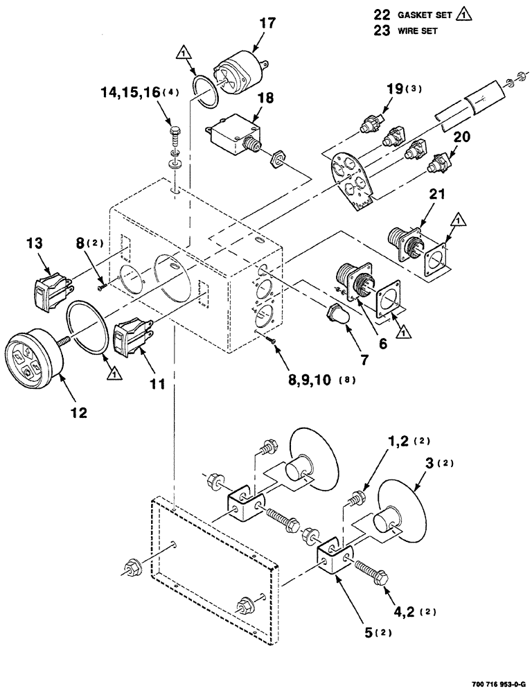 Схема запчастей Case IH RS561 - (04-024) - ELECTRICAL CONTROL BOX ASSEMBLY (WITHOUT MESH WRAP) (06) - ELECTRICAL