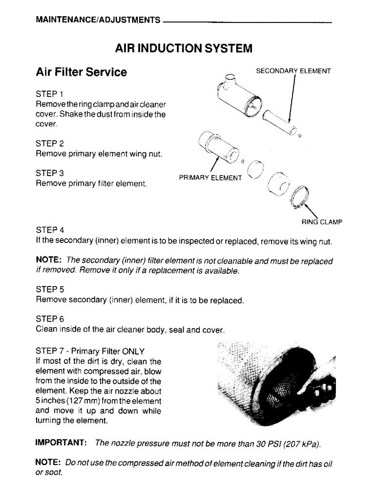 Схема запчастей Case IH 4390T - (037) - MAINTENANCE, ADJUSTMENTS, AIR INDUCTION SYSTEM 