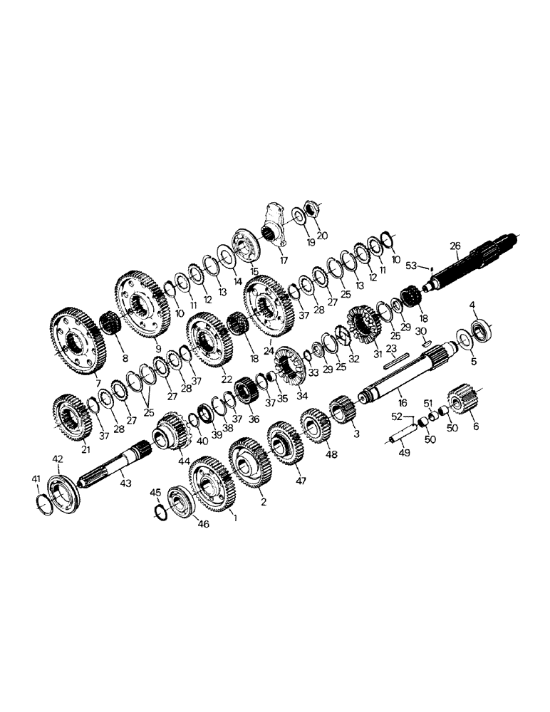 Схема запчастей Case IH KM-280 - (04-36) - TRANSMISSION GEARS AND RELATED PARTS (04) - Drive Train