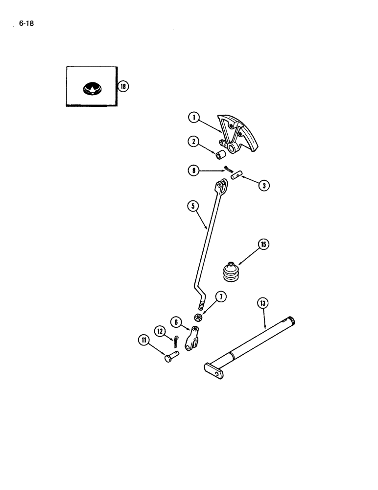 Схема запчастей Case IH 3594 - (6-018) - PARK LOCK CONTROL (06) - POWER TRAIN