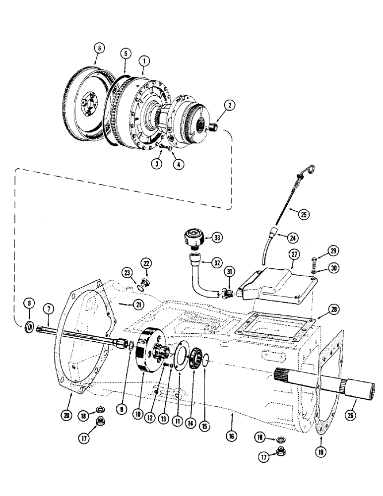 Схема запчастей Case IH M570AT - (046) - TORQUE TUBE AND CONVERTER, TORQUE CONVERTER DRIVE (06) - POWER TRAIN