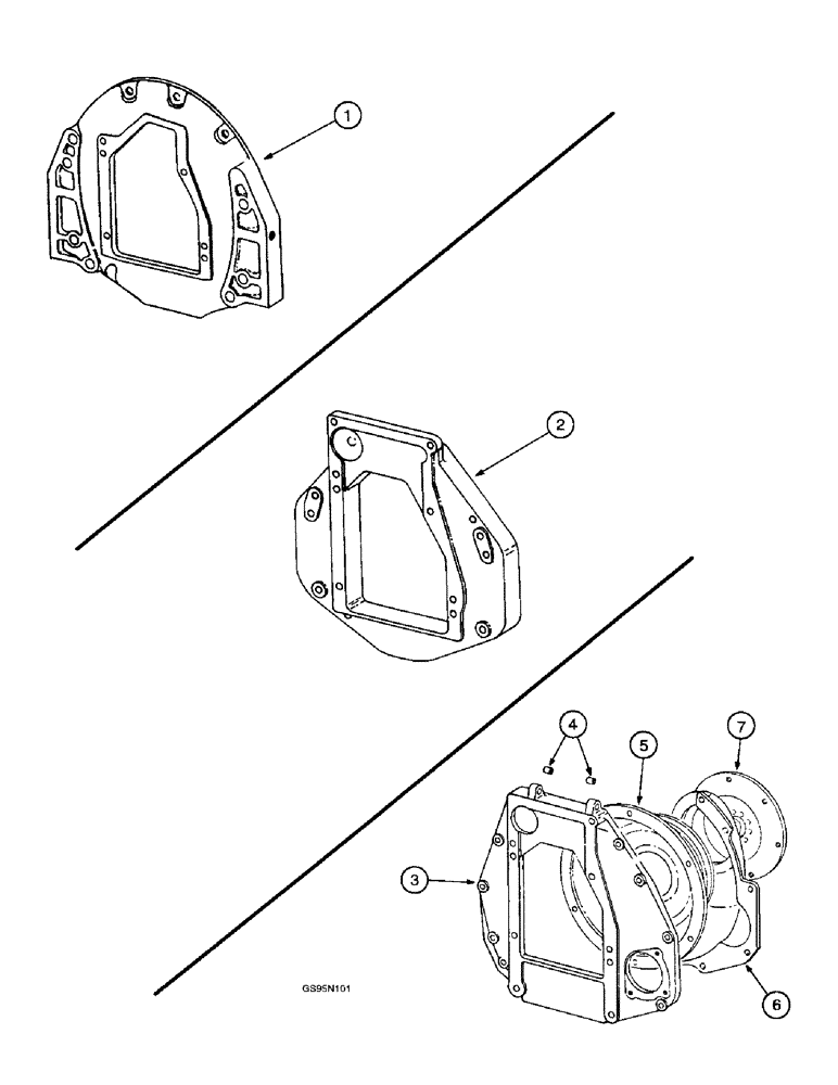 Схема запчастей Case IH D-310 - (5-136) - FLYWHEEL HOUSING, 95 COTTON HARVESTERS, 686 & HYDRO 86 TRACTORS, 782 COTTON PICKERS 