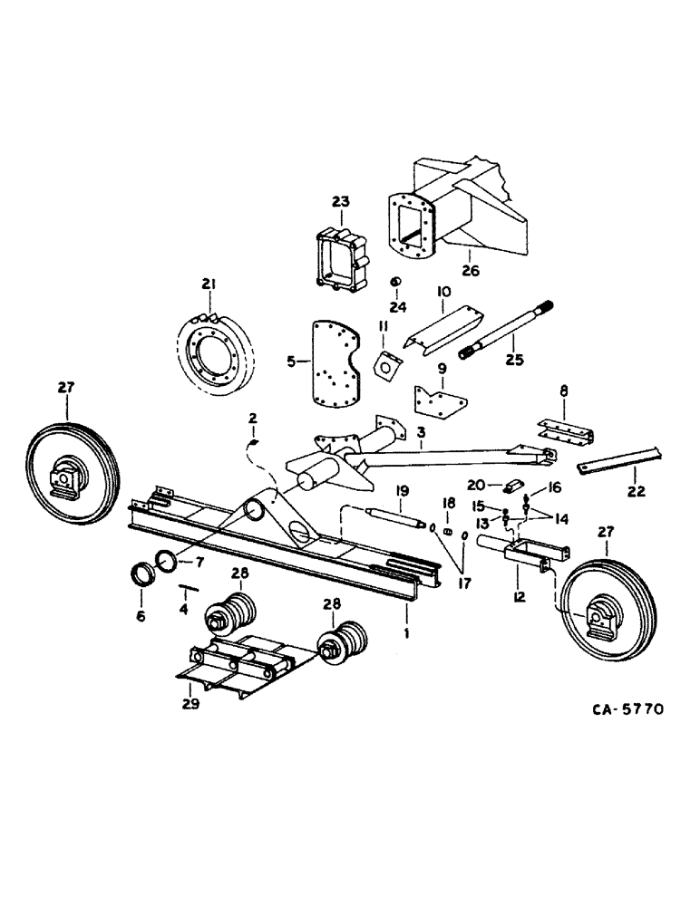 Схема запчастей Case IH 1480 - (15-02) - WHEEL AND TRACTION, TRACK Wheels & Traction