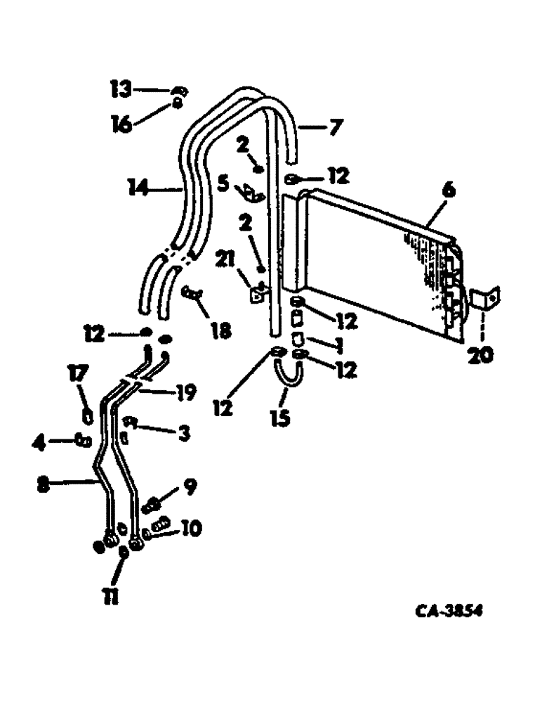 Схема запчастей Case IH 1566 - (06-02) - COOLING, OIL COOLER AND CONNECTIONS Cooling