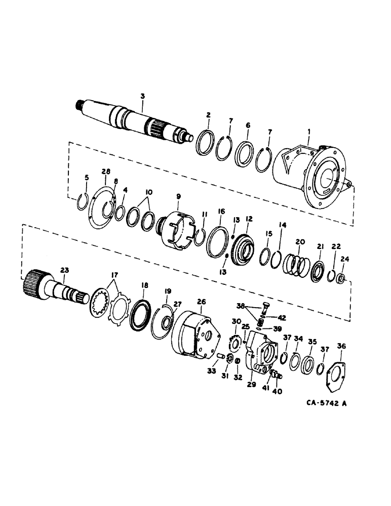 Схема запчастей Case IH 1480 - (07-17) - DRIVE TRAIN, PTO CLUTCH ASSEMBLY Drive Train