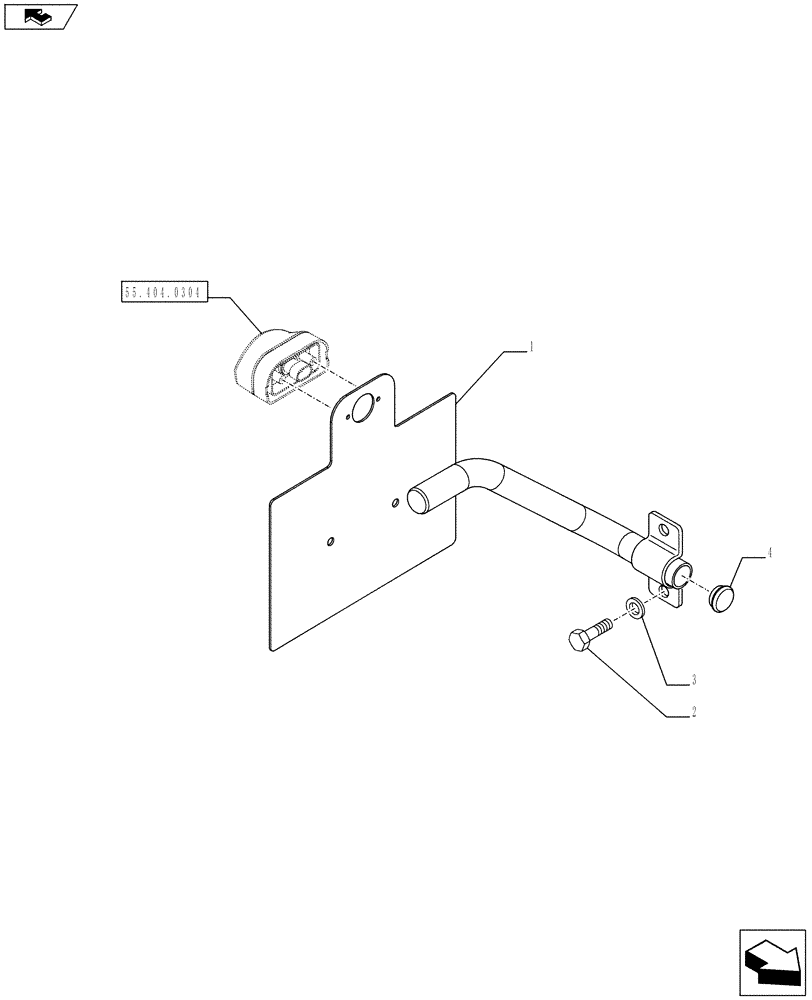 Схема запчастей Case IH FARMALL 65C - (88.100.0302) - LICENCE PLATE SIDE FENDER MOUNTED FOR LH DRIVE MARKETS - SUPPORT - ISO - L/CAB (VAR.331958 / 743589) (88) - ACCESSORIES