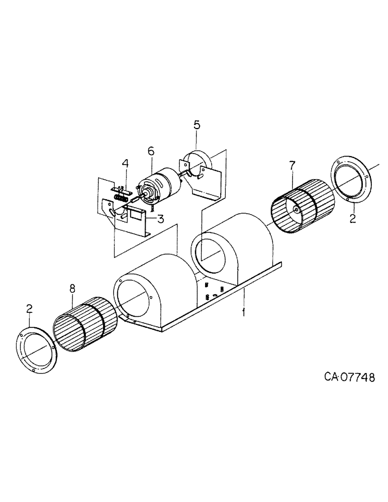 Схема запчастей Case IH 1586 - (13-37) - SUPERSTRUCTURE, BLOWER ASSEMBLY, CAB WITH SERIAL NO. 107807 AND ABOVE (05) - SUPERSTRUCTURE