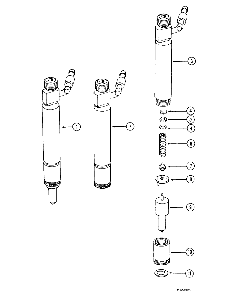 Схема запчастей Case IH 1680 - (3-06) - INJECTION NOZZLE, DTI-466C DIESEL ENGINE (02) - FUEL SYSTEM