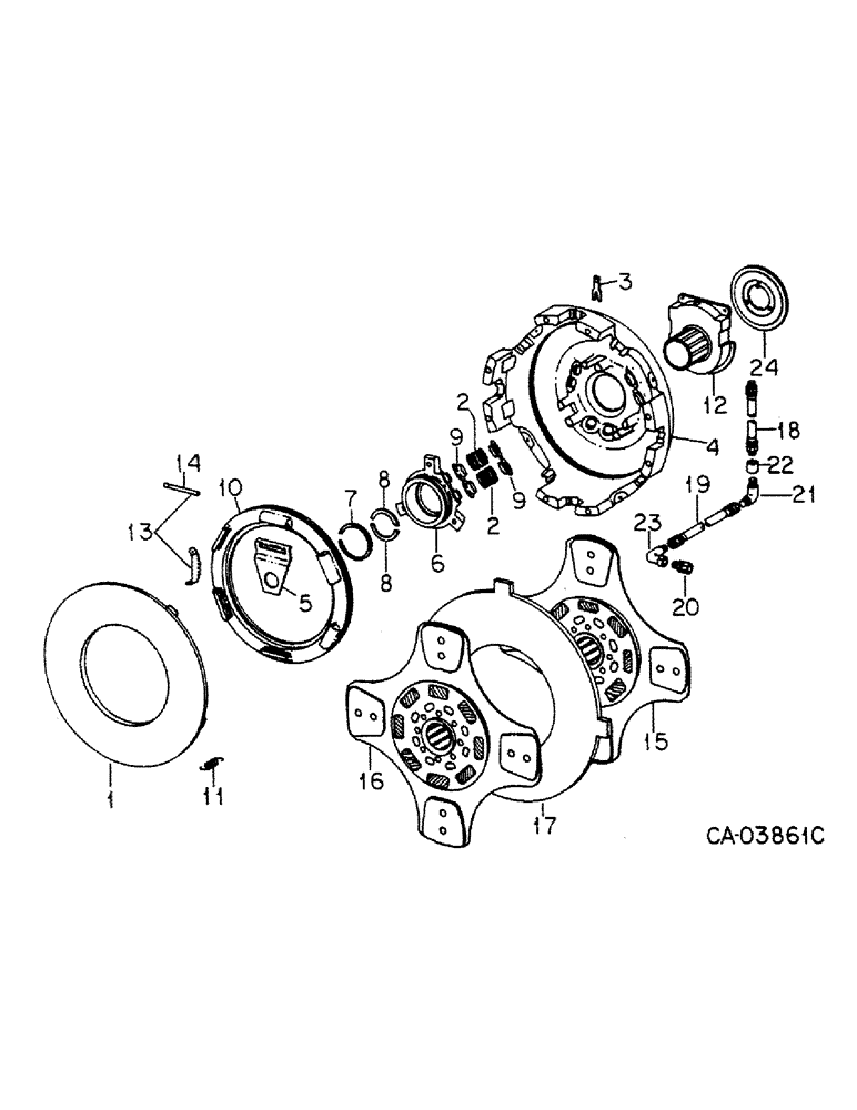 Схема запчастей Case IH 4386 - (07-01) - DRIVE TRAIN, CLUTCH (04) - Drive Train