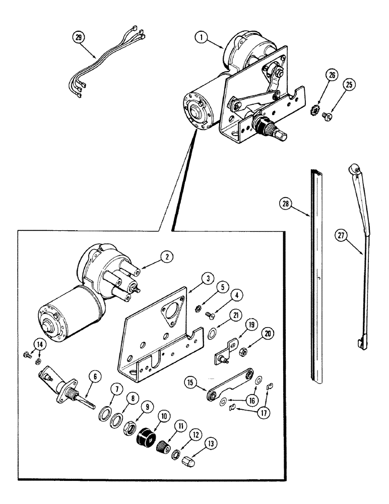 Схема запчастей Case IH 4694 - (9-478) - CAB, FRONT WINDSHIELD WIPER (09) - CHASSIS/ATTACHMENTS