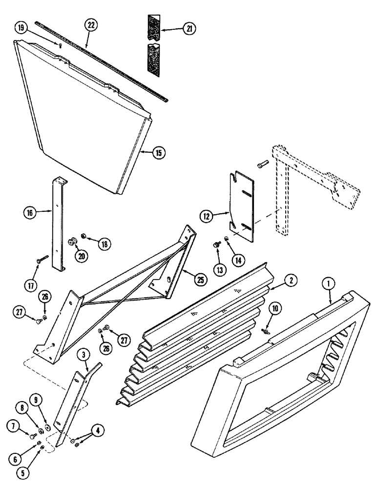 Схема запчастей Case IH 3294 - (9-380) - LOWER GRILLE AND SIDE PANELS (09) - CHASSIS/ATTACHMENTS