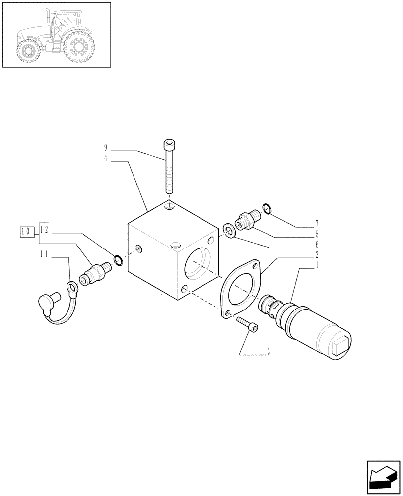 Схема запчастей Case IH PUMA 195 - (1.32.5[03]) - (VAR.147) FULL POWER SHIFT GEAR CHANGE 19X6 (50 KM/H) - SAFETY VALVE AND RELEVANT PARTS (03) - TRANSMISSION