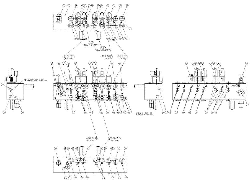 Схема запчастей Case IH 610 - (03-022) - VALVE CONTROL 5 BANK W/OF (09) - BOOMS