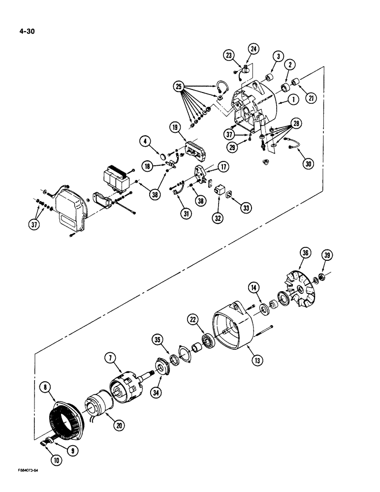 Схема запчастей Case IH 9190 - (4-30) - ALTERNATOR ASSEMBLY (04) - ELECTRICAL SYSTEMS