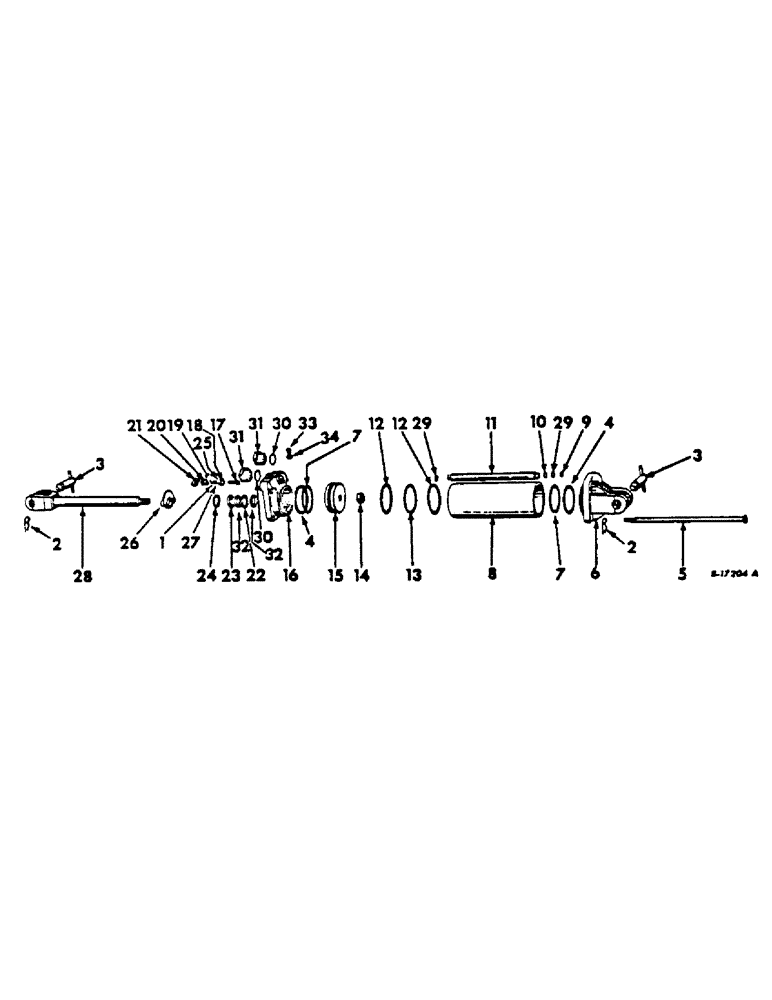 Схема запчастей Case IH 535 - (AH-21) - HYDRAULIC CYLINDER, 3-1/2 X 8, DOUBLE ACTING 