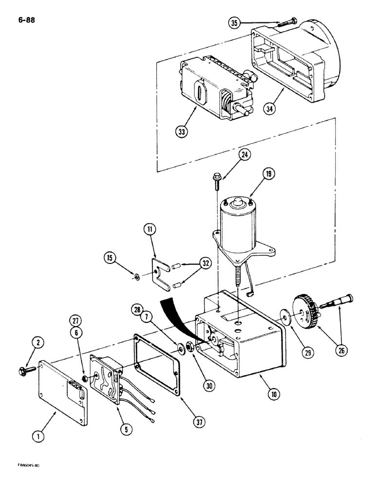 Схема запчастей Case IH 9170 - (6-88) - ELECTRIC SHIFT ASSEMBLY (06) - POWER TRAIN