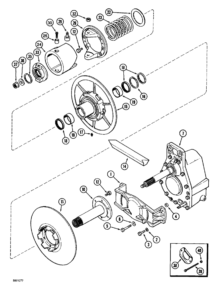 Схема запчастей Case IH 1688 - (9B-04) - ROTOR DRIVE, PULLEY AND CAM (14) - ROTOR, CONCANVES & SIEVE