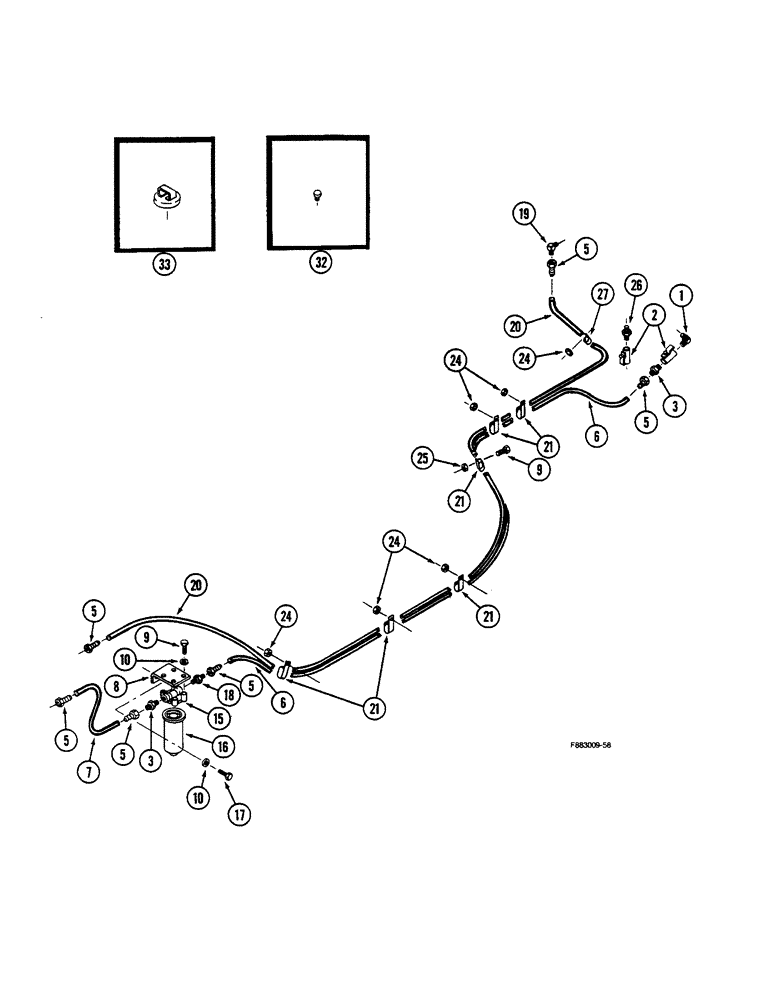 Схема запчастей Case IH STEIGER - (3-04) - FUEL LINE SYSTEM, 3406 ENGINE (03) - FUEL SYSTEM