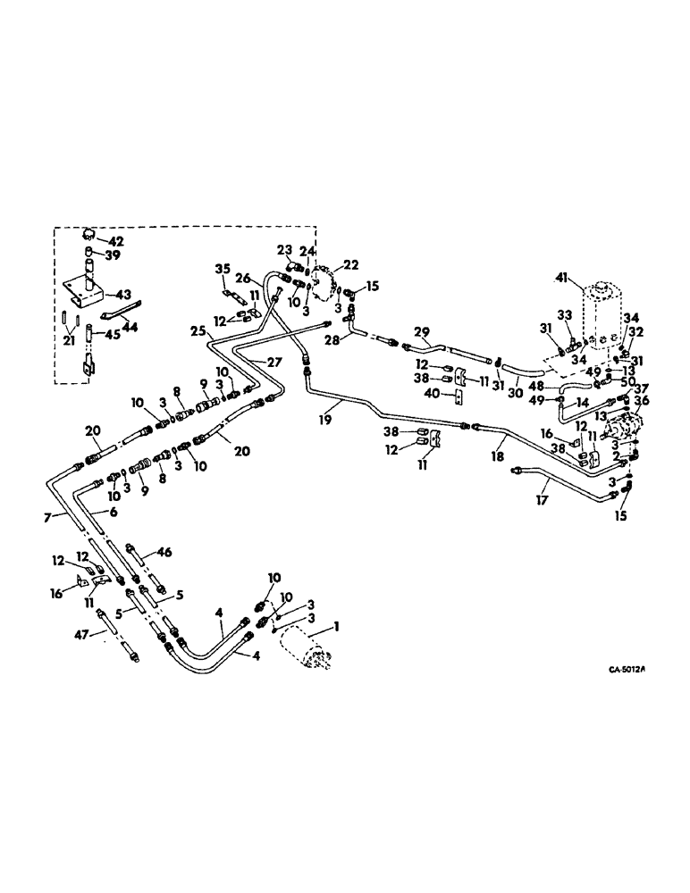 Схема запчастей Case IH 715 - (10-09) - HYDRAULICS, HYDRAULIC REEL DRIVE DIAGRAM, SERIAL NO. 8001 AND ABOVE (07) - HYDRAULICS