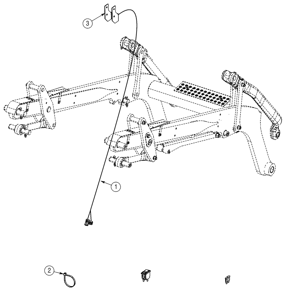 Схема запчастей Case IH 90XT - (04-22) - HARNESS, FRONT AUXILIARY (04) - ELECTRICAL SYSTEMS