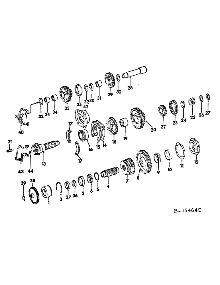 Схема запчастей Case IH 1468 - (07-33) - DRIVE TRAIN, RANGE TRANSMISSION REAR FRAME, 1066, 1466 AND 1468 GEAR DRIVE TRACTORS (04) - Drive Train