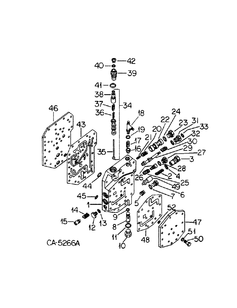 Схема запчастей Case IH 1086 - (10-09) - HYDRAULICS, MULTIPLE CONTROL VALVE, MODELS WITH TORQUE AMPLIFIER (07) - HYDRAULICS