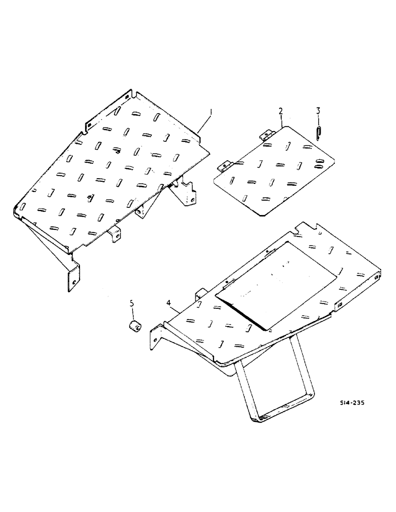 Схема запчастей Case IH 258 - (13-021) - PLATFORM MOUNTING STEP AND TOOLBOX (05) - SUPERSTRUCTURE