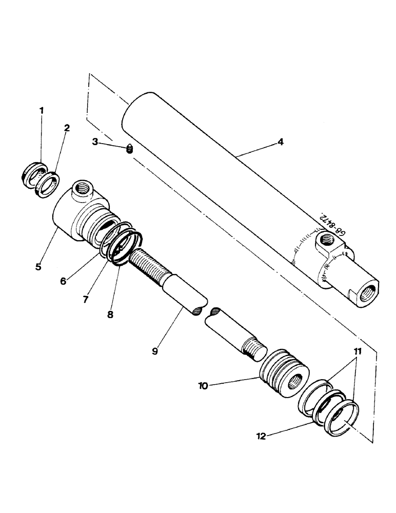 Схема запчастей Case IH 433 - (10-17) - STEERING CYLINDER - E 433/533/633/733/833 (07) - HYDRAULICS