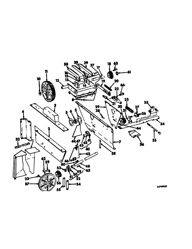 Схема запчастей Case IH 445 - (A-24) - PACKER FINGERS AND DRIVE, 435 AND 445 BALERS 