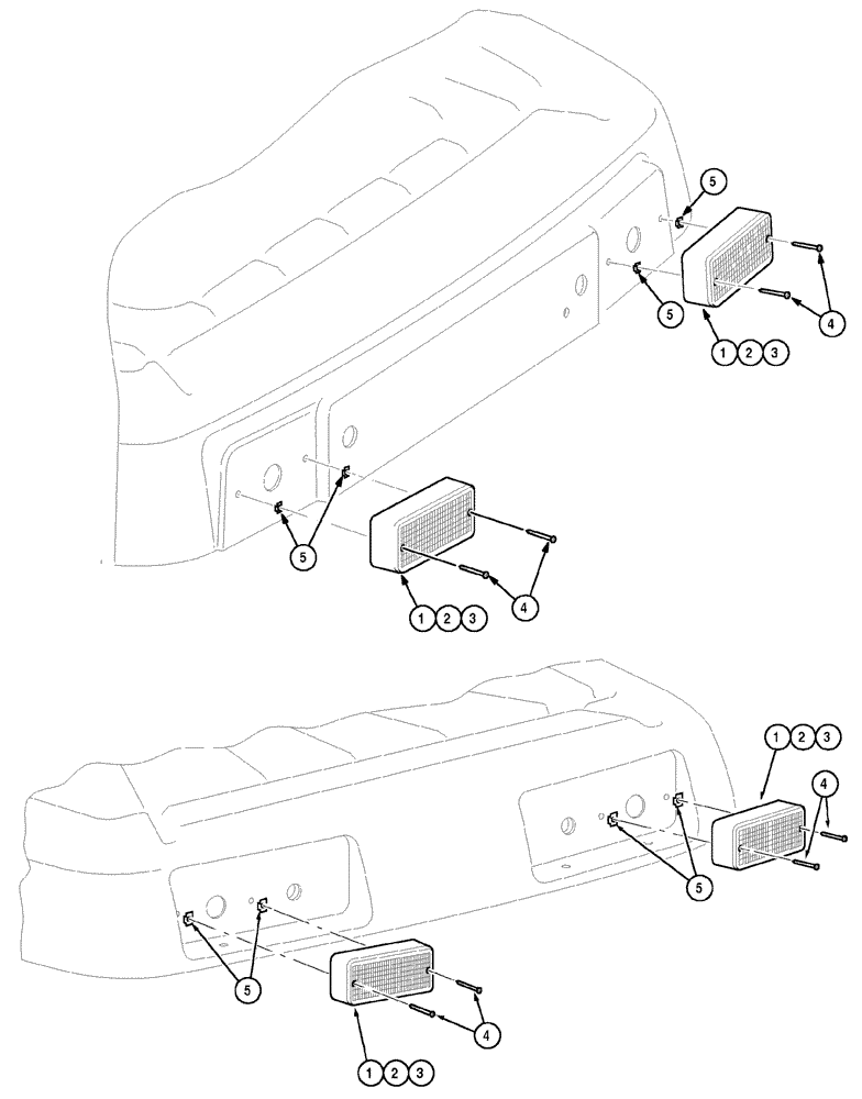 Схема запчастей Case IH MX90C - (04-25) - ROOF LIGHTS, N.A. ONLY (04) - ELECTRICAL SYSTEMS