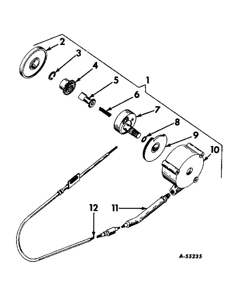 Схема запчастей Case IH 240 - (361) - ATTACHMENTS, ROCKSHAFT DRIVE UNIT, FOR 240 SERIES TRACTORS W/FAST-HITCH OR 3-PT INDUSTRIAL HITCH Attachments